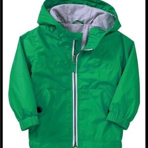 GAP BabyGap Toddler Hooded Jacket in Green with Gray Lining